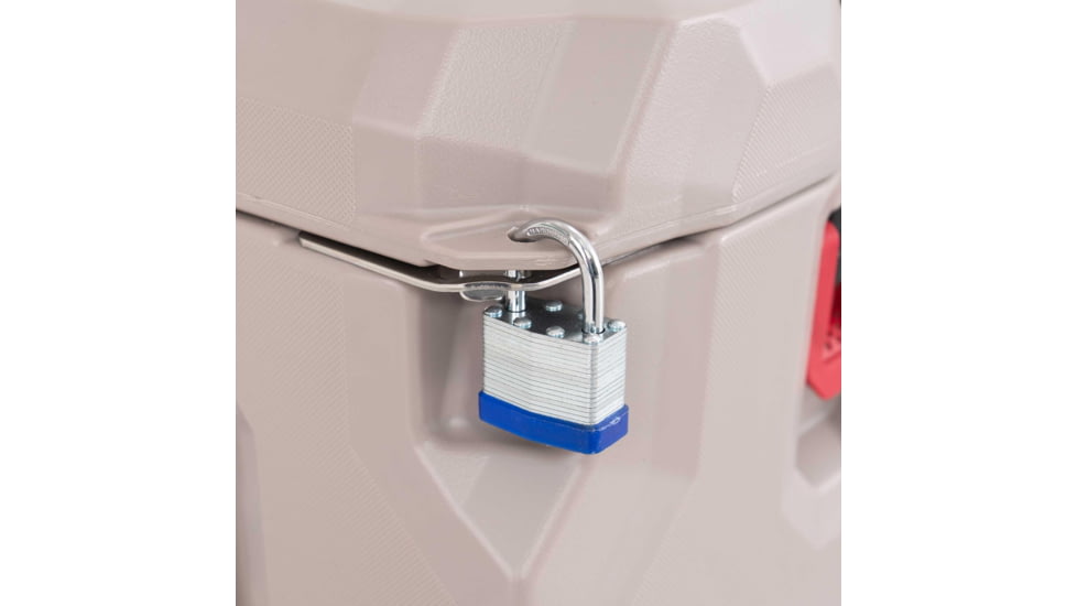 Lifetime Products 65 Quart High Performance Cooler, Khaki/Red, 91070