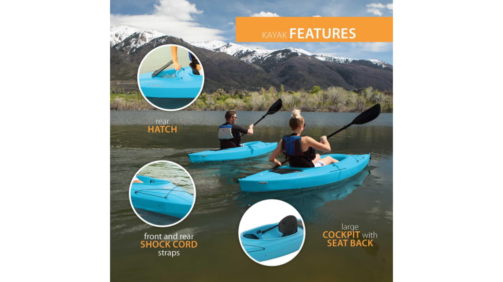 Lifetime Products Payette 98 Sit-In Kayak w/Paddle, Glacier Blue, 90692
