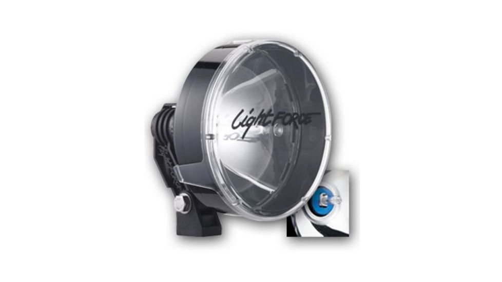 Lightforce Performance Lighting Handheld spotlight 170 Striker - Enforcer Model - Variable Power - 100w Halogen w/ gator clip &amp; cig plug, Black, Medium LH025