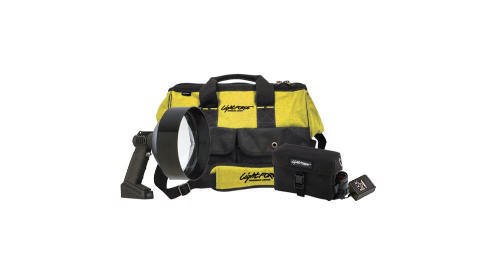 Lightforce Performance Lighting 170 Walk Pack 50W Complete with SLA battery  charger, bag, and waterproof carry bag, Black/Yellow WALK170