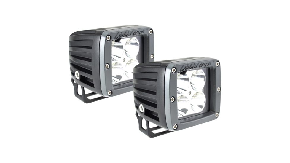 Lightforce Performance Lighting ROK40 Dual Row 10W Chips Spot Beam - Pair W/ Harness, 2 inch, CBROK40ST-GJQC