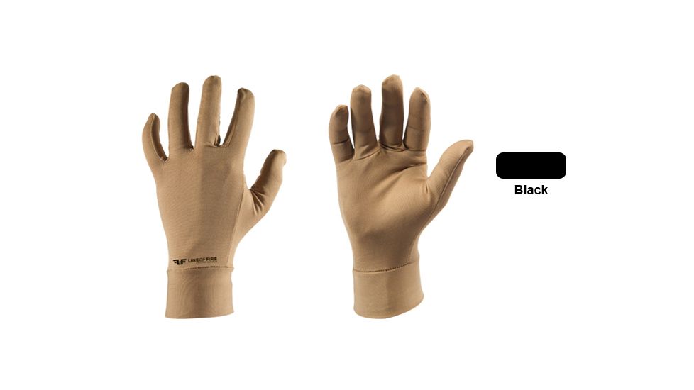 Line of Fire Micro Liner Unisex Glove, Black, Small MCL-BLK-SM