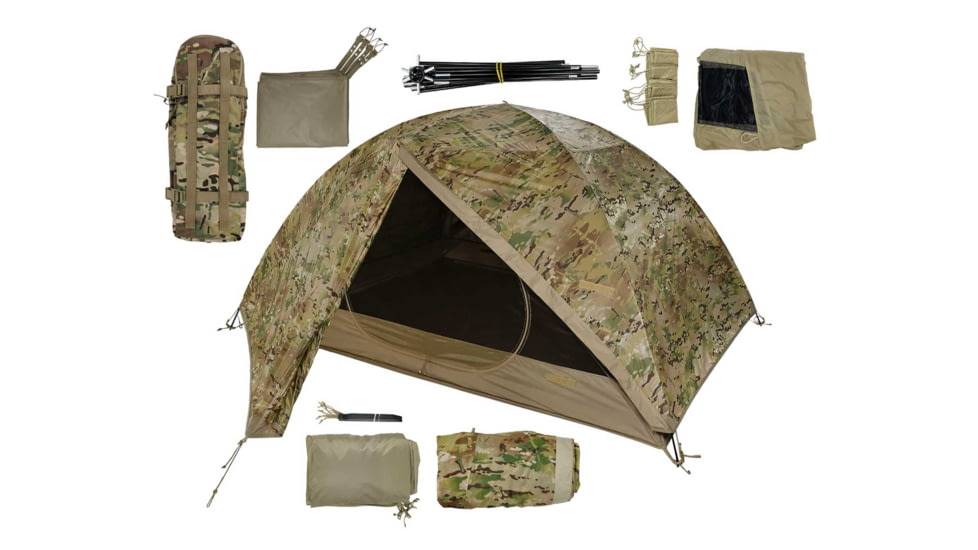 LiteFighter Fido Ai Two Person Shelter System, Multicam Camouflage, 90in x 42in x 56in, AI2100-MUL