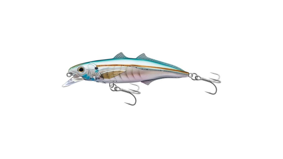 Live Target Cigar Minnow Jrkbait,SD,pearl/aqua1/0 CMJ115S960