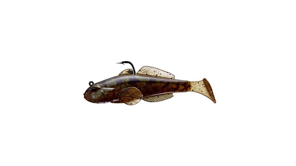 Live Target Goby soft plstic,Med sink,brn/pumpkin1/0 GOB80PT607