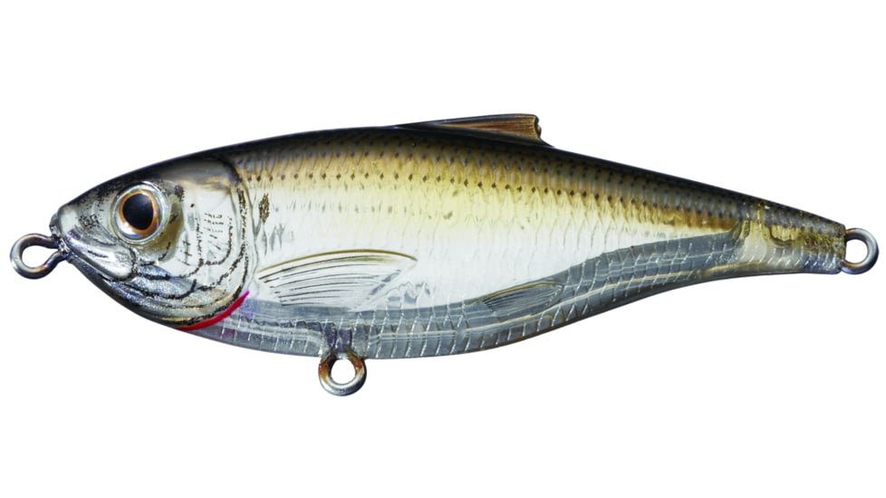 Live Target LiveTarget Scaled Sardine Twitchbait, 0-1', Suspending, 7/16oz, 3in, Ghost &amp; Amber, SST75S946