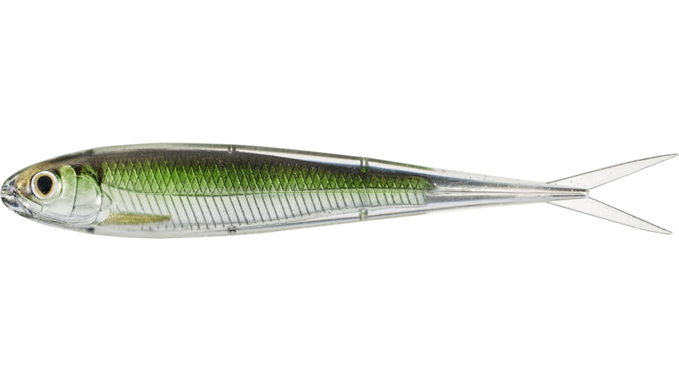Live Target Twitch Minnow Soft Jerkbaits, 4, 4.5in, Silver/Green, SSR115S952