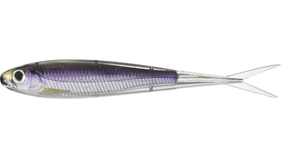 Live Target Twitch Minnow Soft Jerkbaits, 4, 5.25in, Silver/Purple, SSR130S207