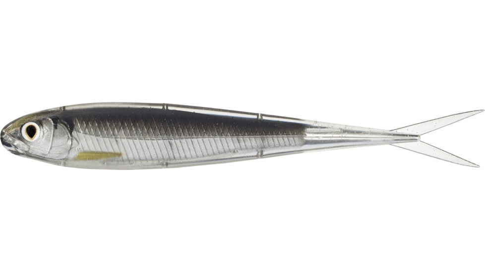 Live Target Twitch Minnow Soft Jerkbaits, 4, 5.25in, Silver/Smoke, SSR130S951