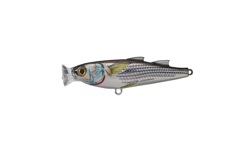 Live Target Mullet Popper,silver/black,#1 MUP120T932