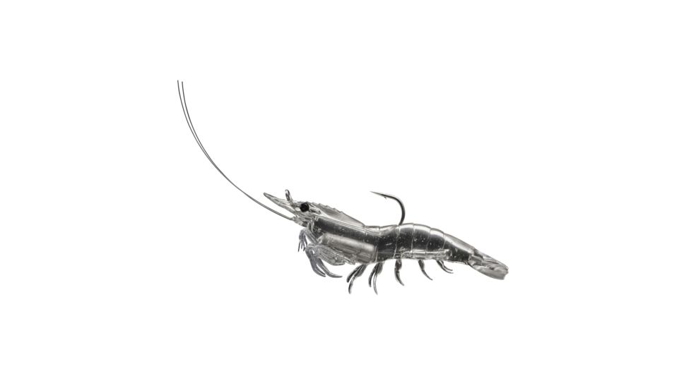 Live Target Rigged Shrimp Soft Plstc,clear shrimp,2/0 SSF100SK919