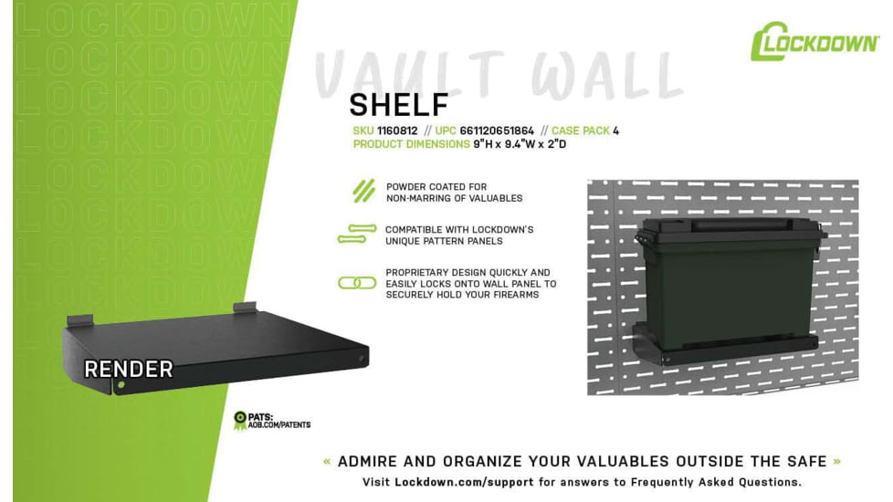 Lockdown SecureWall, Shelf, 1160812