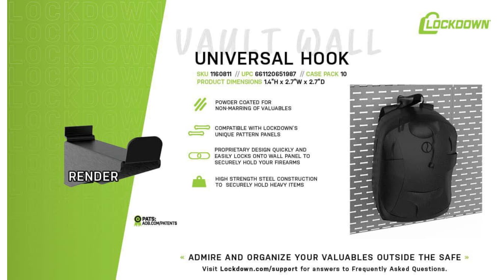 Lockdown SecureWall, Universal Hook, 1160811
