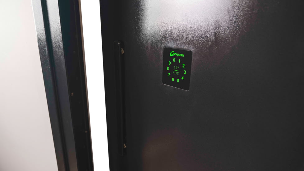 Lockdown Vault Door, Out Swing, 28/30in, LH, Black, 1118815