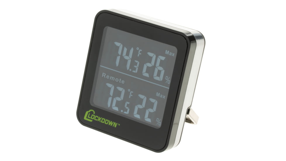 Lockdown Wireless Digital Hygrometer, Black/Silver, 1116792