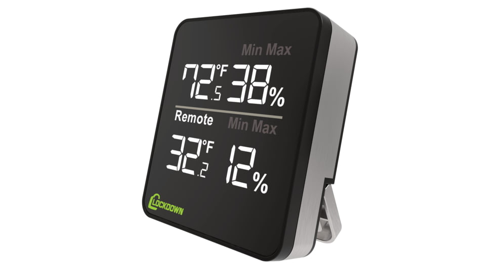 Lockdown Wireless Digital Hygrometer, Black/Silver, 1116792