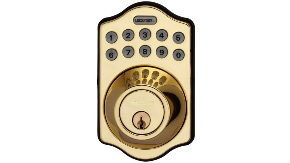 Lockstate RemoteLock 5i WiFi Electronic Deadbolt Door Lock, Aspen Style, Polished Brass, LS-DB5i-PB-A