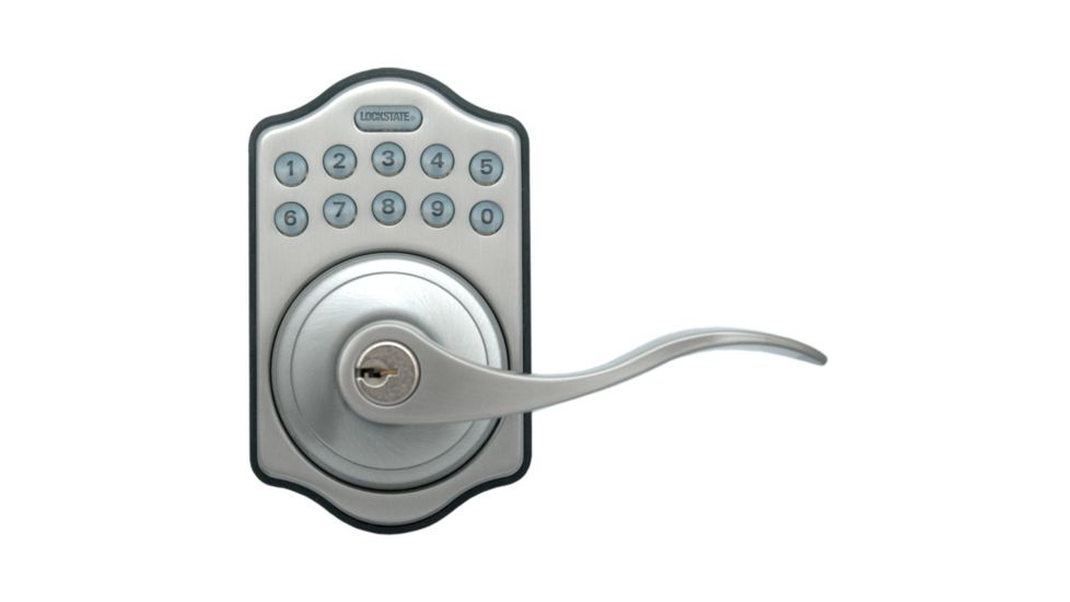 Lockstate RemoteLock 5i WiFi Electronic Lever Door Lock, Aspen Style, Satin Nickel, LS-L5i-SN-A