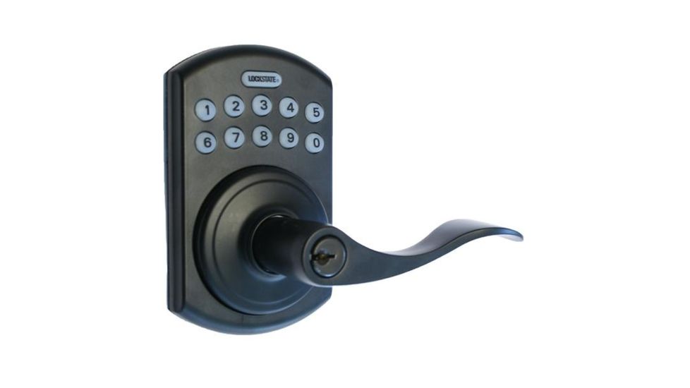 Lockstate RemoteLock 5i WiFi Electronic Lever Door Lock, Bolder Style, Rubbed Bronze, LS-L5i-RB-B