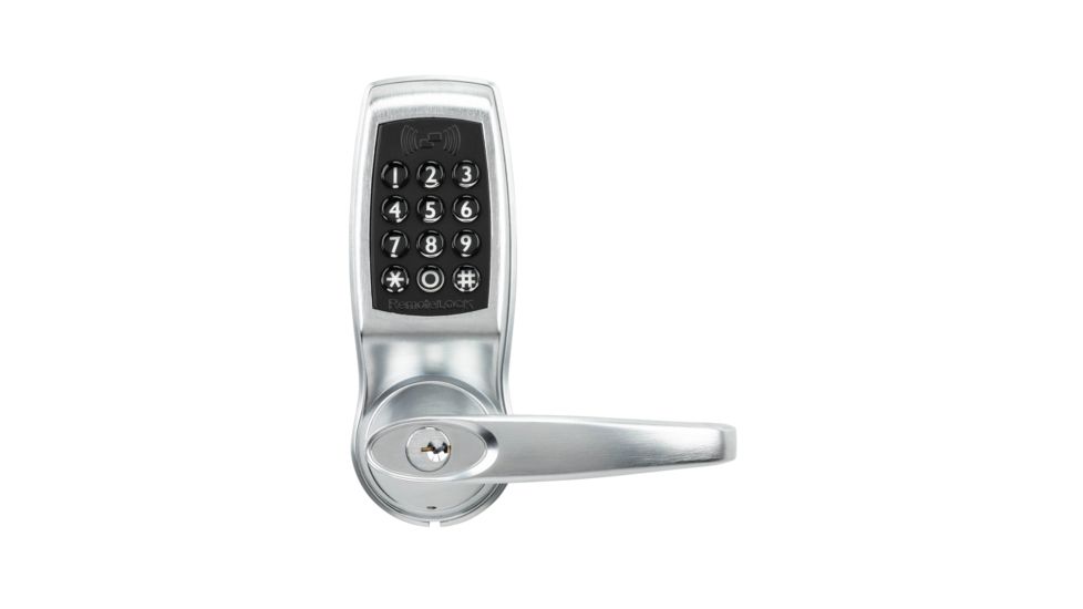 Lockstate RemoteLock OpenEdge Business Grade Wi-Fi Lever Lock, Silver, 2.45 x 2.5 x 6.75 in, RL-OpenEdge BG Lever Silv
