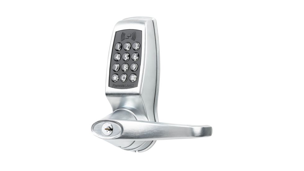 Lockstate RemoteLock OpenEdge Business Grade Wi-Fi Lever Lock, Silver, 2.45 x 2.5 x 6.75 in, RL-OpenEdge BG Lever Silv
