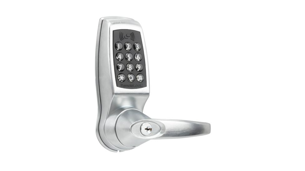 Lockstate RemoteLock OpenEdge Business Grade Wi-Fi Lever Lock, Silver, 2.45 x 2.5 x 6.75 in, RL-OpenEdge BG Lever Silv