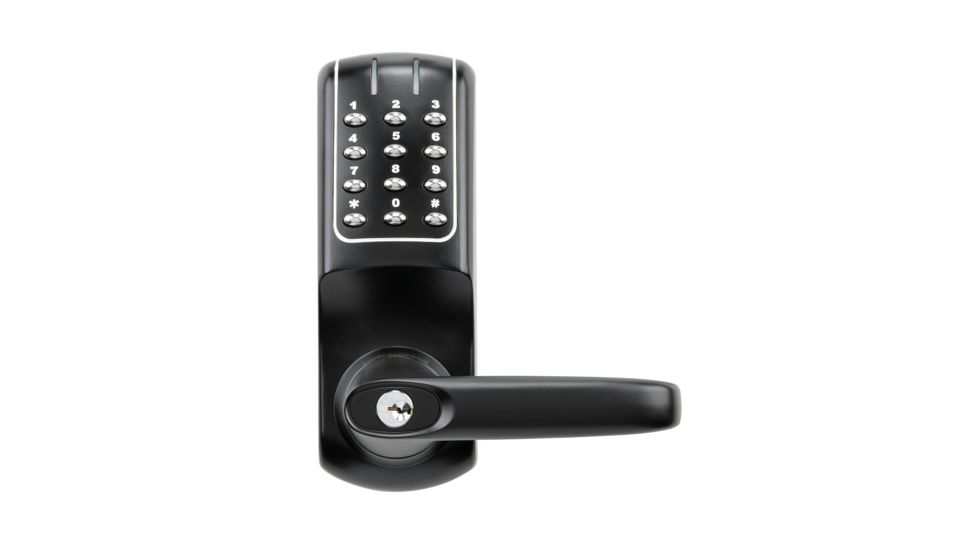 Lockstate RemoteLock OpenEdge Commercial Grade Wi-Fi Lever Lock, Black, 2.75 x 2.75 x 7 in, RL-OpenEdge CG Black