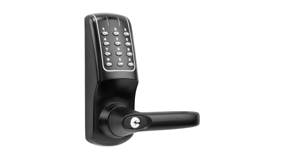 Lockstate RemoteLock OpenEdge Commercial Grade Wi-Fi Lever Lock, Black, 2.75 x 2.75 x 7 in, RL-OpenEdge CG Black