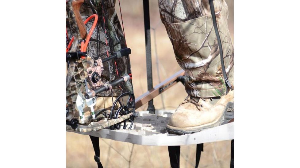 Lone Wolf Treestands Wide Flip Top Combo Tree Stand, Gray WFTC