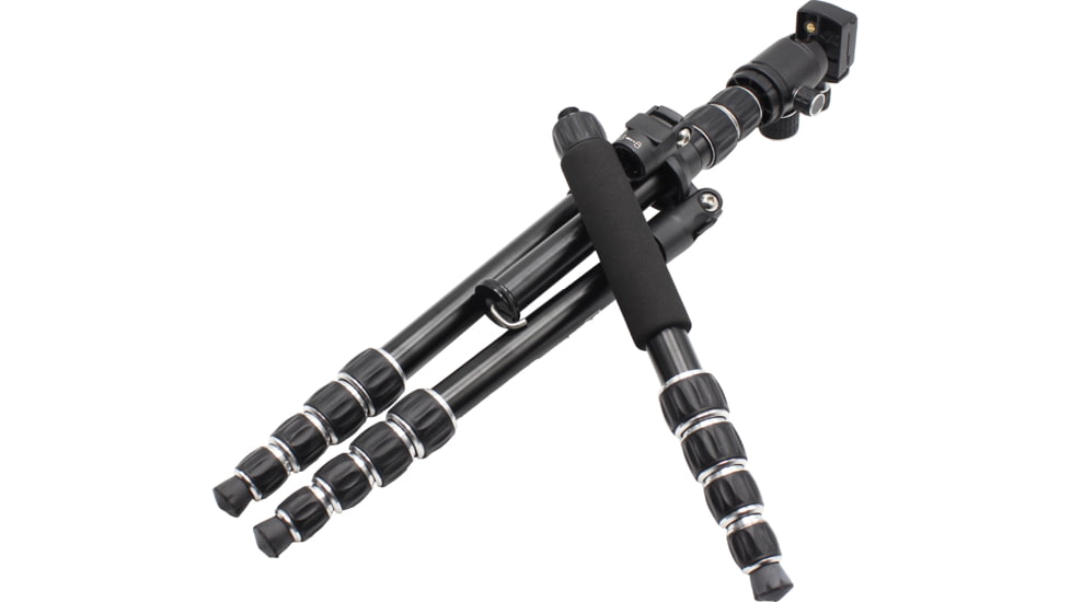 Longshot by Target Vision Packable Aluminum Tripod, 1/4-20in Thread, Black, TV-AT103