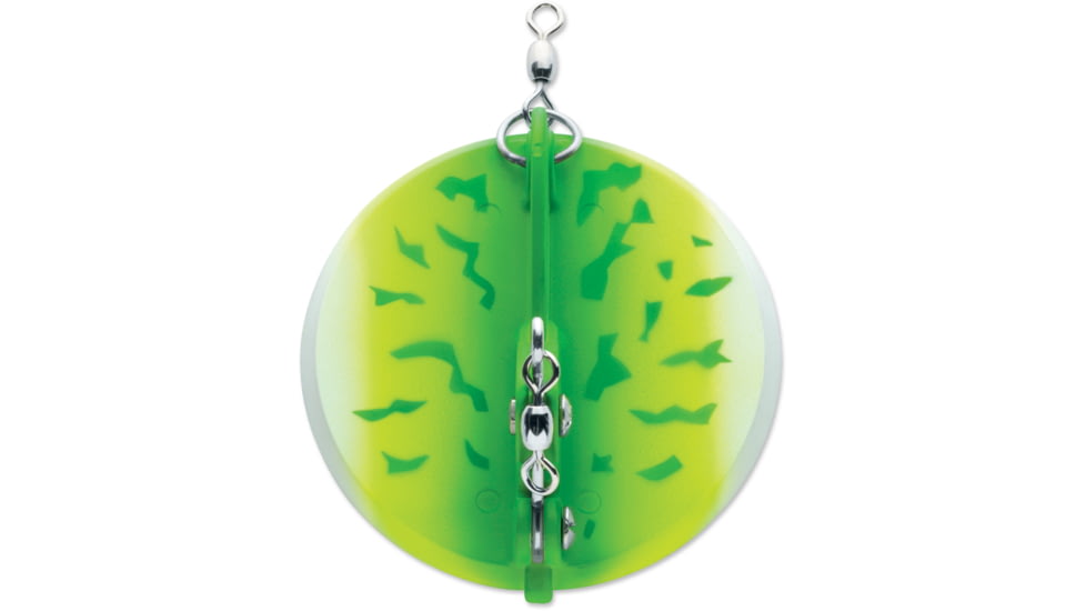 Luhr Jensen 0 Dipsy Diver, Green Fire UV / Chrome Bottom, 5560-000-1610
