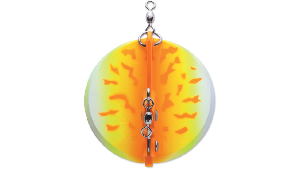 Luhr Jensen 0 Dipsy Diver, Orange Fire UV / Chrome Bottom, 5560-000-1611