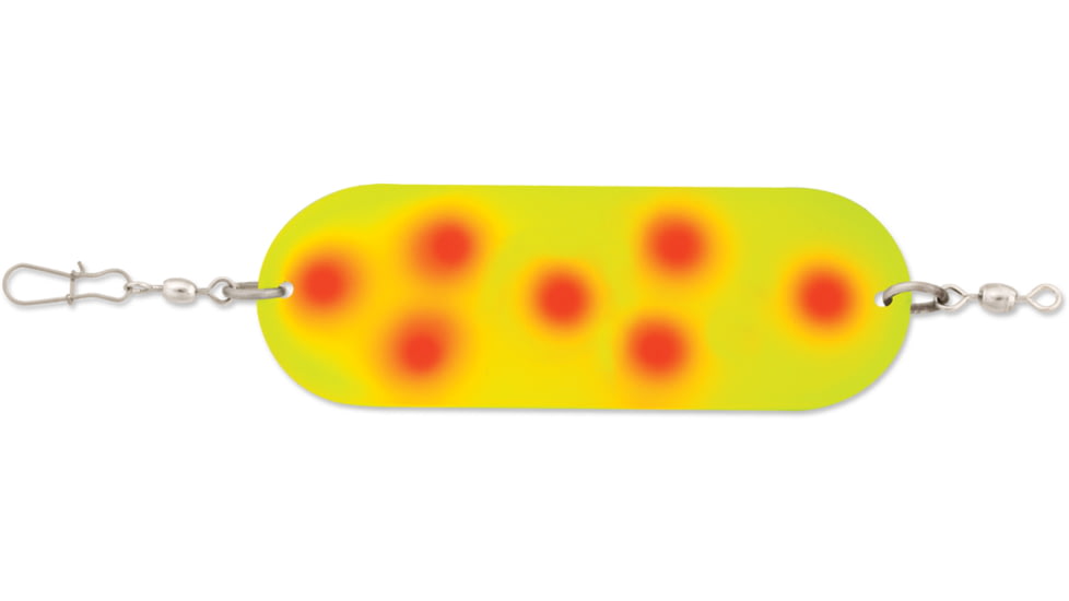 Luhr Jensen 2/0 Jensen Dodger, Chartreuse / Fire Dot, 5100-020-0054