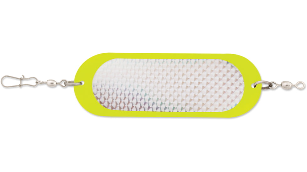 Luhr Jensen 2/0 Jensen Dodger, Chartreuse / Silver Prism-Lite, 5100-020-0158
