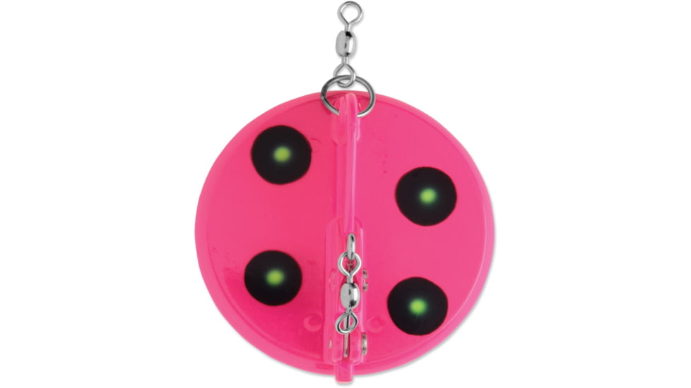 Luhr Jensen 3 Dipsy Diver Magnum, Flo. Pink / Chartreuse UV / Chrome Bottom, 5560-003-1602