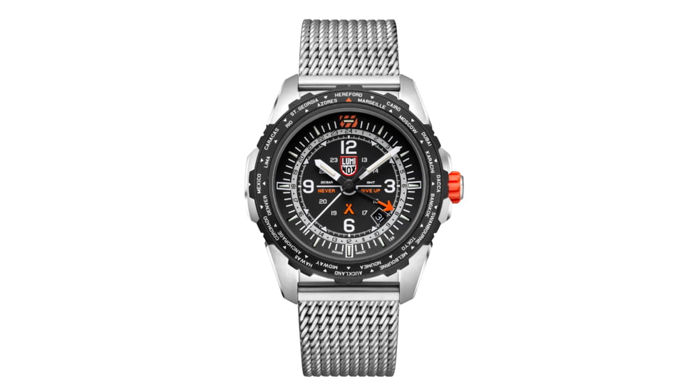 Luminox Bear Grylls Survival Air w/ Stainless Steel Milanese Mesh bracelet, Black, 45mm, XB.3762
