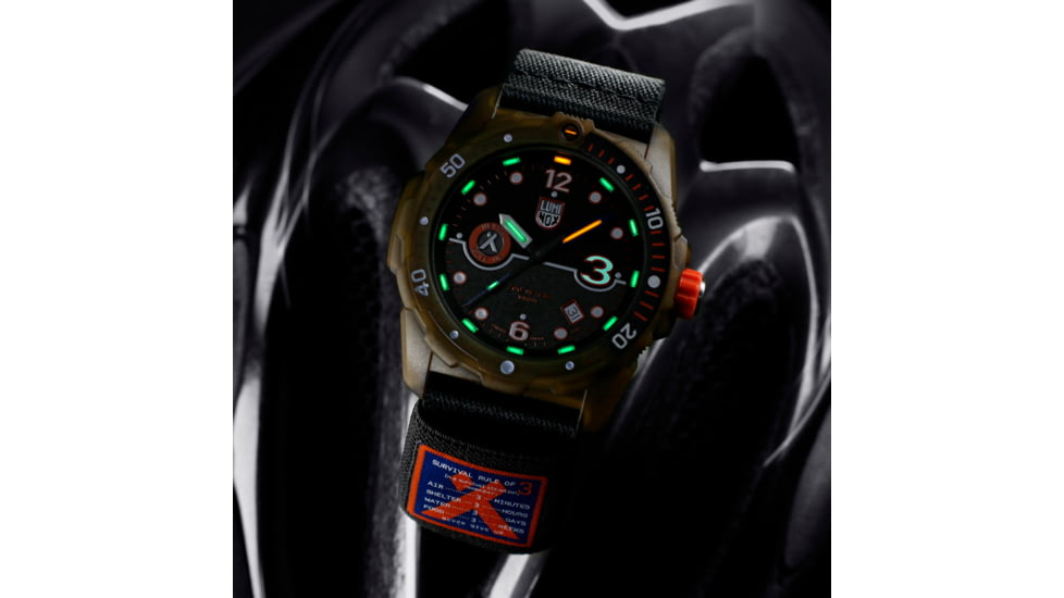 Luminox Bear Grylls Survival Rule of 3 ECO Watch, Black/Black, 42mm, XB.3721.ECO