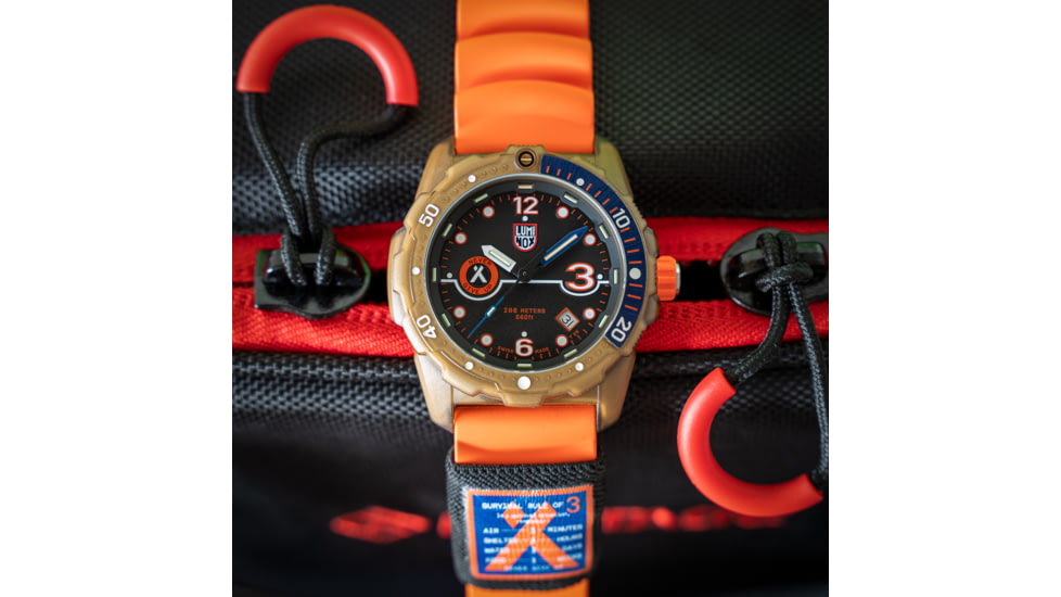Luminox Bear Grylls Survival Rule of 3 ECO Watch, Black/Orange, 42mm, XB.3729.ECO