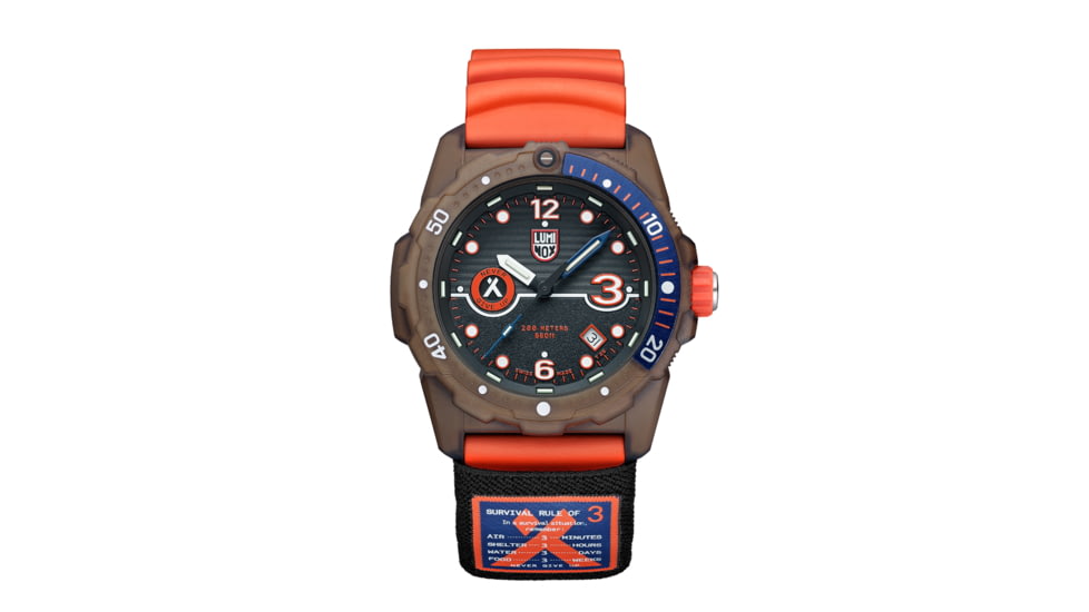 Luminox Bear Grylls Survival Rule of 3 ECO Watch, Black/Orange, 42mm, XB.3729.ECO