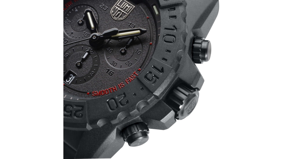 Luminox Navy Seal Chronograph 3580 Series Watches, Black/Black, 45mm, XS.3581.SIS