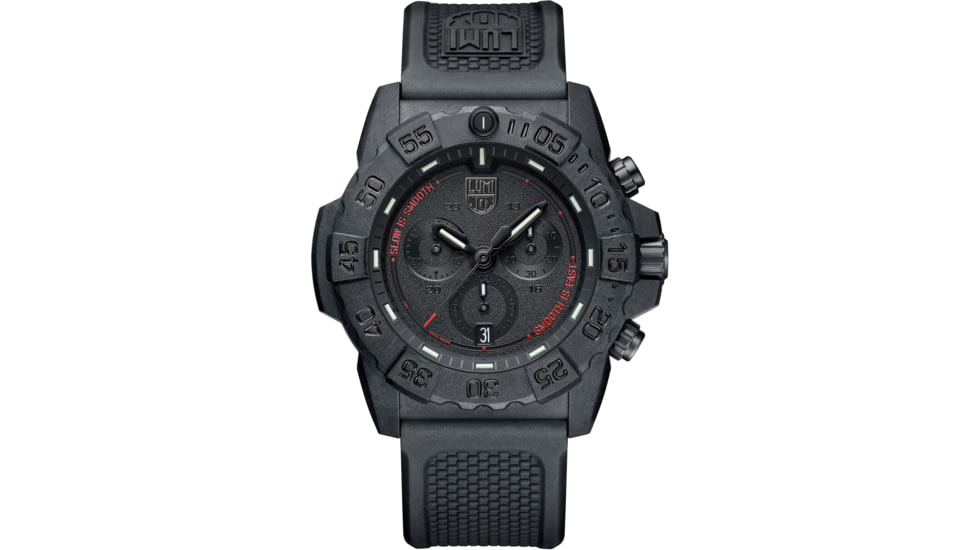 Luminox Navy Seal Chronograph 3580 Series Watches, Black/Black, 45mm, XS.3581.SIS