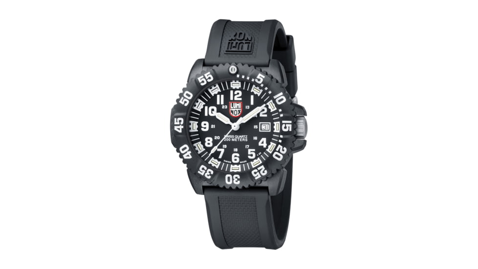 LUMINOX Navy Seal Colormark Watch, Black/White, 44mm A.3051