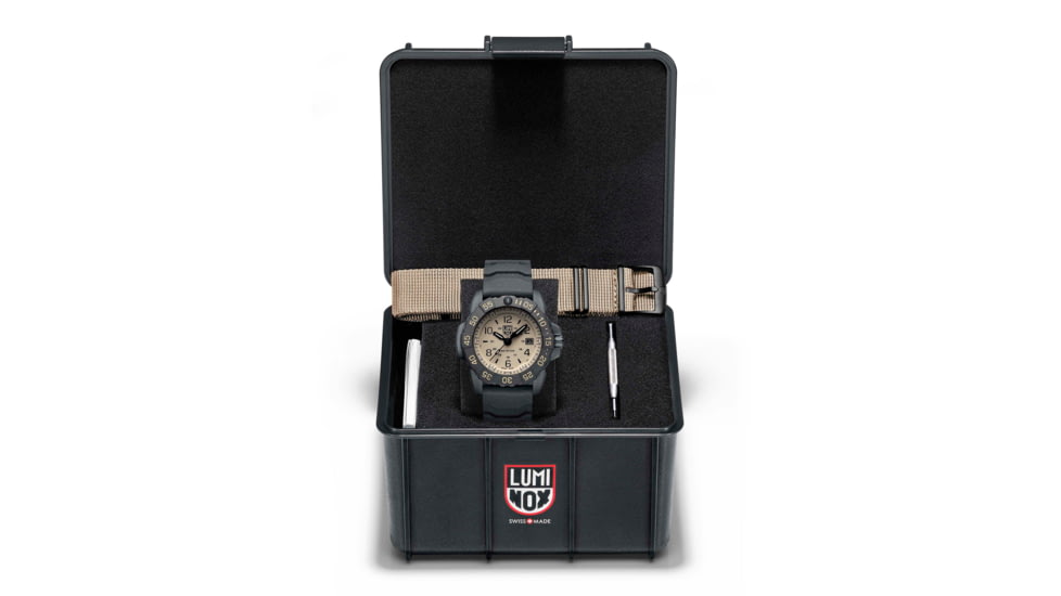 Luminox Navy Seal Foundation 3250 Series Watches - Men's, Sand/Black, 45mm, XS.3251.CBNSF.SET