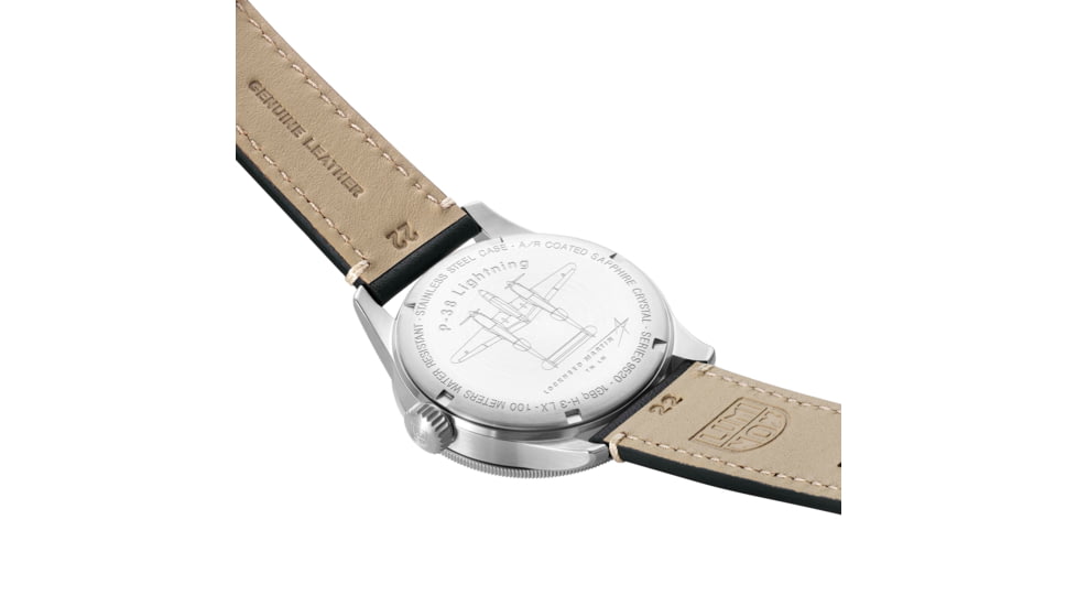 Luminox P-38 Lightening 9520 Series Watch, Beige/Black, 42mm, XA.9527