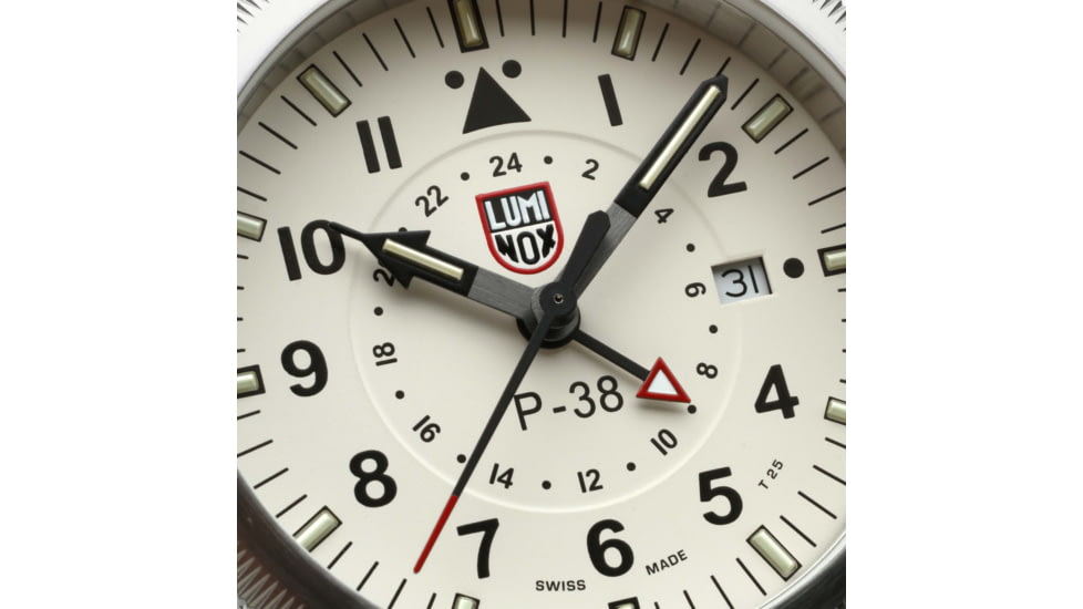 Luminox P-38 Lightening 9520 Series Watch, Beige/Black, 42mm, XA.9527