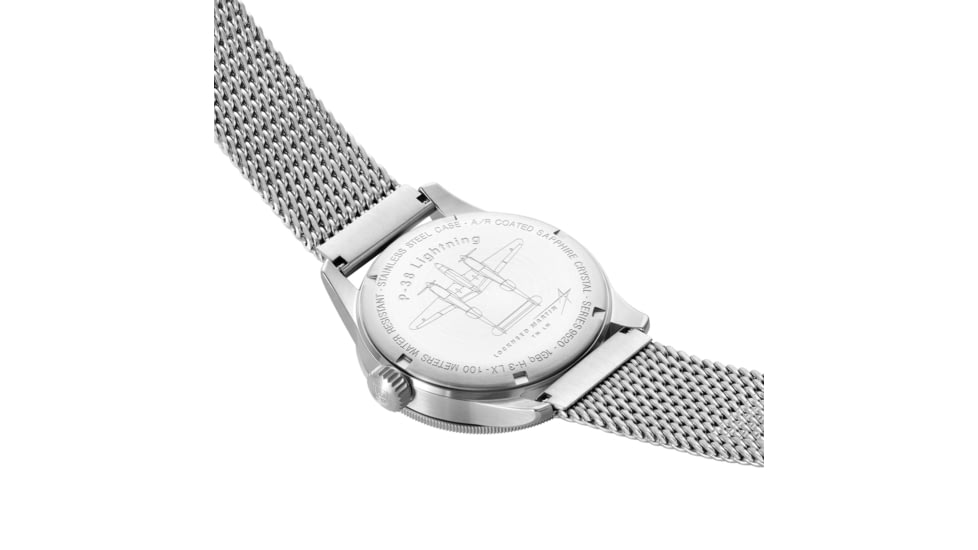 Luminox P-38 Lightening 9520 Series Watch, Black/Silver, 42mm, XA.9522