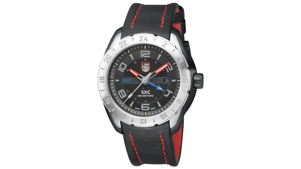 LUMINOX SXC Steel GMT Watch, Black/Gray, 45.5mm A.5127