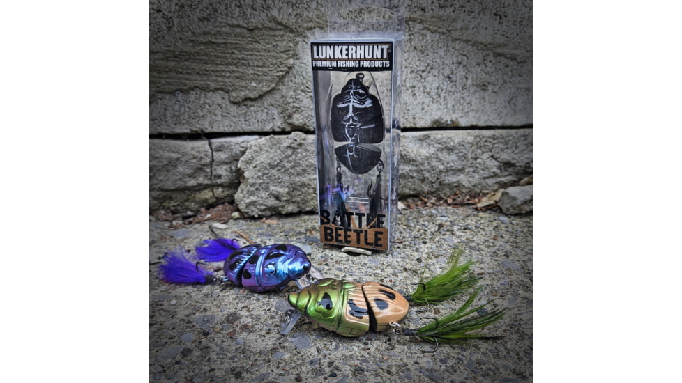 Lunkerhunt Battle Beetle Bait, Cobalt, 2.25in &amp; 5/8 oz, BEET02