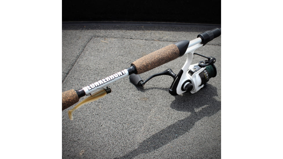 Lunkerhunt Beast Spinning Rod Combo, White, 6ft 8in, SBEACOM01