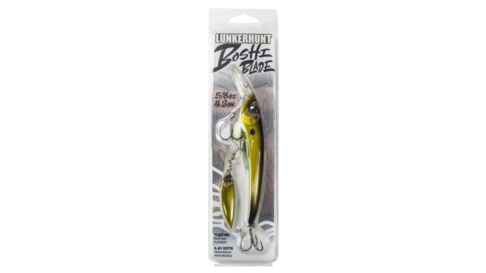 Lunkerhunt Boshi Blade Bait, Golden, 4.3in &amp; 5/8 oz, UNSPJKB05